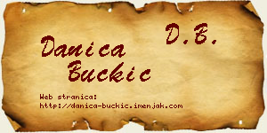Danica Buckić vizit kartica